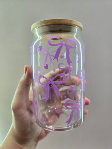 Ribbons and hearts Libby Glass Cup (Pre-Order)