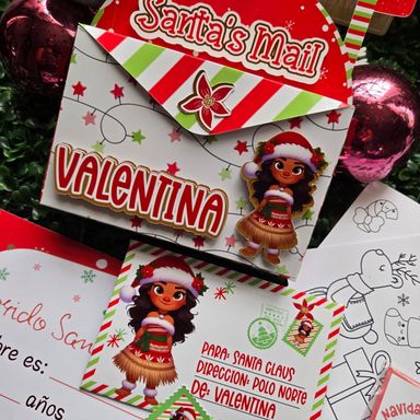 Cartita para Santa personalizada con tu nombre y personaje favorito. Incluye buzon