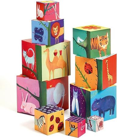 Djeco Nature & Animal Stacking & Nesting Cubes