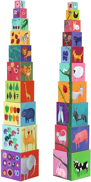 Djeco Nature & Animal Stacking & Nesting Cubes