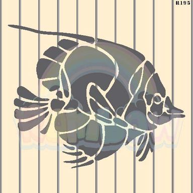 R195_Fish Wall Stencil