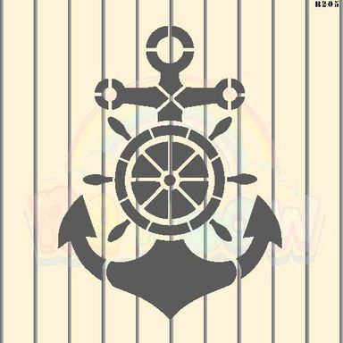 R205_Ship Anchor Logo Wall Stencil