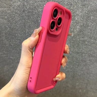 Anti-fall Mobile Phone Case for iPhone 15 Pro Max/Ultra / Rose Red