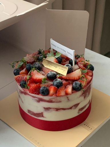 Three Berries Tiramisu Cake