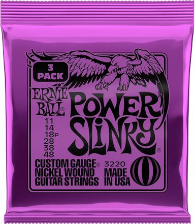 Ernie Ball POWER SLINKY COBALT ELECTRIC GUITAR STRINGS ,Nickel ,Single Pack ,11-48 GAUGE ,P02720