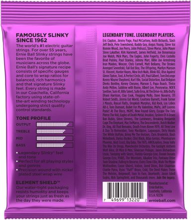 Ernie Ball POWER SLINKY COBALT ELECTRIC GUITAR STRINGS ,Nickel ,Single Pack ,11-48 GAUGE ,P02720