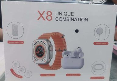 X8 unique combo smart watch and earpods