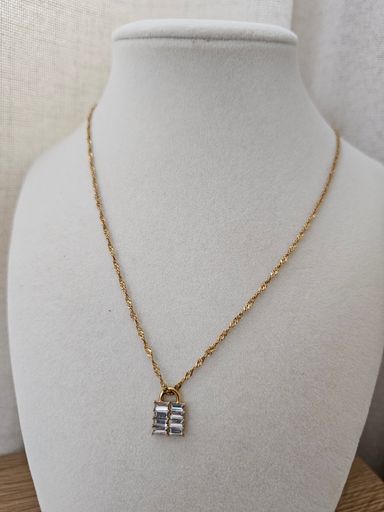 Mini Lock Pendant Necklace 