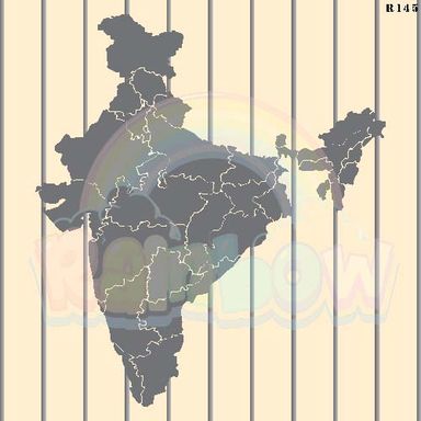 R145_India Map Wall Stencil