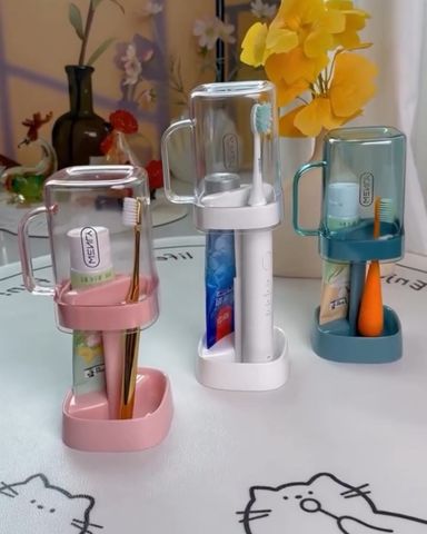 Adjustable Toothbrush Holder With Gargle Cup