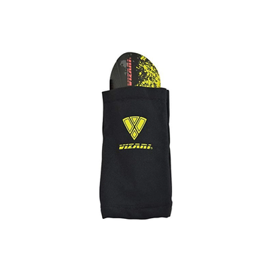 VIZARI - Elite Soccer Shin Guard with Compression Sleeve-Black/Yellow