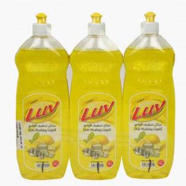 LUV DISH WASHING LIQUID LEMON 3*725ML