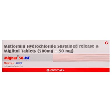 Metformin Hydrochloride Sustained Release & Miglitol Bilayer Tablets 500mg+25mg