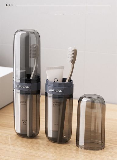 Portable travel toothbrush/toothpaste holder