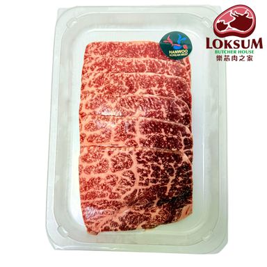 頂級韓國1++純種韓牛外側後腿肉5mm燒肉片Premium Korean 1++ Beef Outside Flat 5mm Yakiniku Sliced