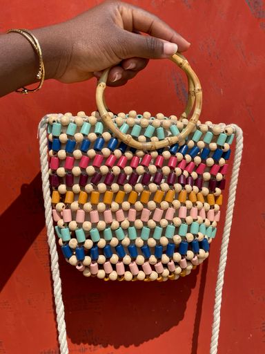 Beads shoulder bag