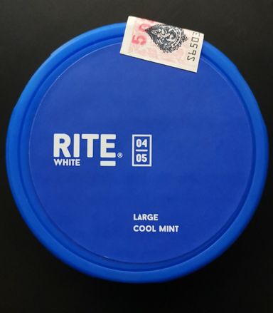 RITE COOL MINT LARGE ( Nicotine 28mg/g. 20 Pouches. )