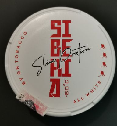 SIBERIA ALL WHITE Slim  Nicotine 33mg/g  20 Pouches/Box