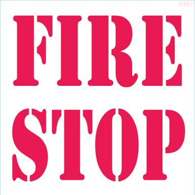 R697_Fire Stop Wall Stencil