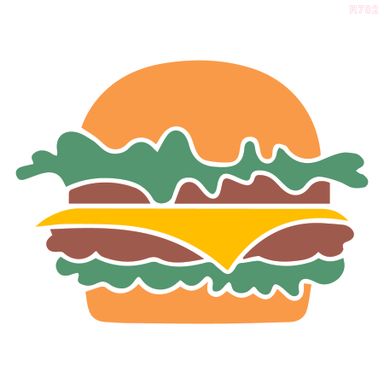 R782_Burger Wall Stencil