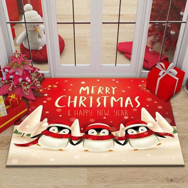 Merry Christmas Doormat Decorative Xmas Holiday Front Door Mat 