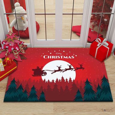 Merry Christmas Doormat Decorative Xmas Holiday Front Door Mat