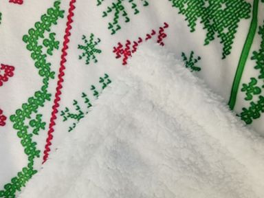 Double Layered Xmas Blanket Snowflake Series Printed Blankets