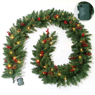 Multifunctional Christmas Predecorated Garland