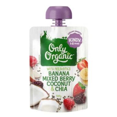 Only Organic  BANANA MIXED BERRY COCONUT & CHIA 1-5yrs