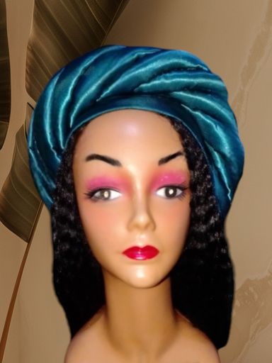 Banana Twist Turban | Green Colour  with Base