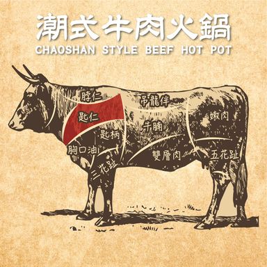 潮式牛肉火鍋-匙仁(愛爾蘭肩胛板肉) Chaoshan Style Hotpot Sliced -  Chírén (Ireland Chuck Tail Flap Blade) 200g