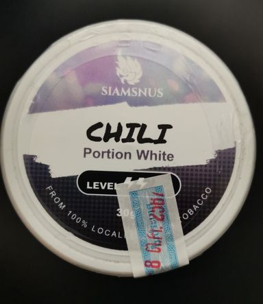 Siamsnus Chilli Portion White ( Nicotine: 8mg/g 30 Pouches )