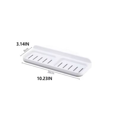 Wall-Mounted Self-Adhesive Bathroom Soap Dish Storage Organizer 