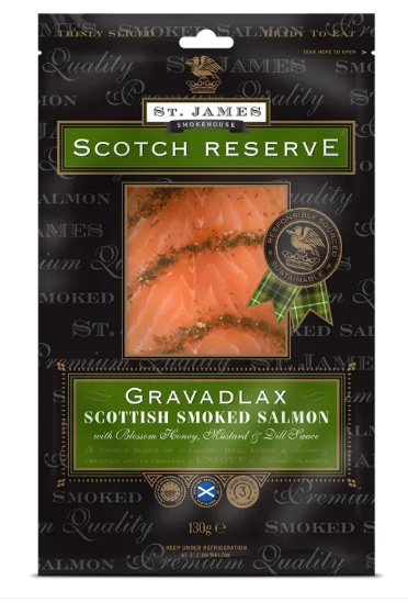 St James Smokehouse Smoked Salmon : Gravadlax (114g)
