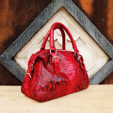 SHANIQUE - Rovina Python Leather Handbags Size 30