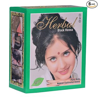 HERBAL BLACK HENNA 10G (HAIR COLOUR POWDER) - 6796