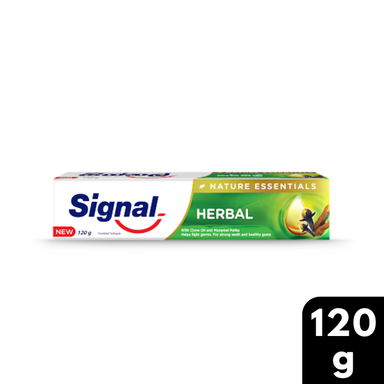 SIGNAL NATURAL ESSENTIALS HERBAL 120G (FLUORIDATED TOOTHPASTE)