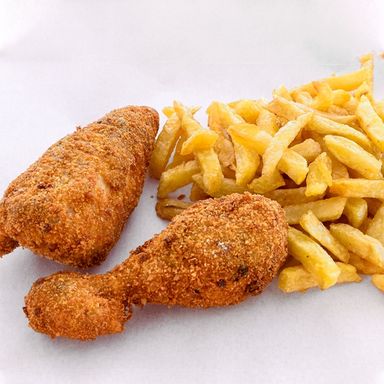 2 pcs Fried Chicken & Fries