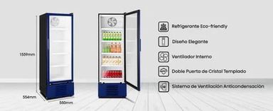 Refrigerador Hisense CVC494N3AWX 110V color azul marino