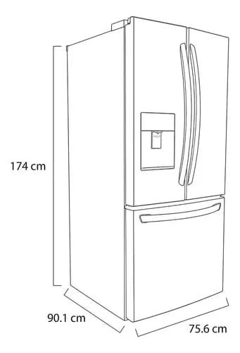 Refrigerador LG 22' French Door Dispensador De Agua Msi