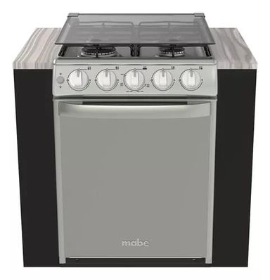 Cocina Mabe ProfesionalEMC5044CAI color silver con puerta con visor 127V