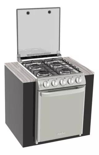 Cocina Mabe ProfesionalEMC5044CAI color silver con puerta con visor 127V