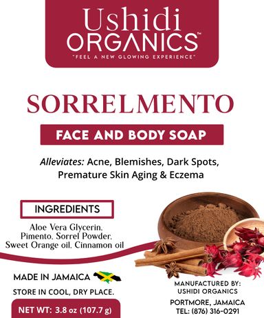 Ushidi Organics Sorrelmento Face & Body Soap 