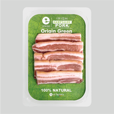 愛爾蘭全天然無激素有皮豬腩(燒肉片) Irish 100% Natural Hampshire Pork Belly with Skin Sliced 200g