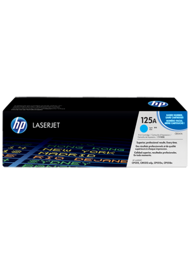 HP 125A Cyan Original LaserJet Toner Cartridge (CB541A)