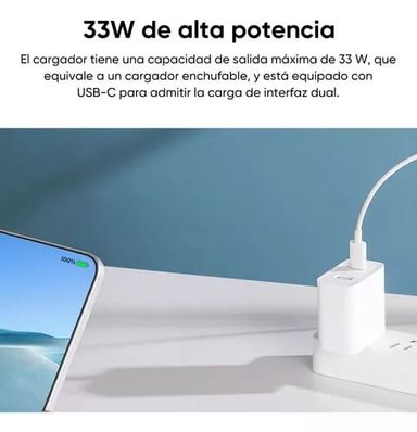 Cargador Xiaomi 33w Usb Versión Carga Rápida De Pared Blanco