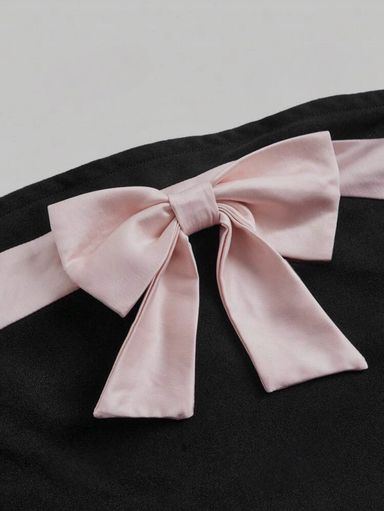 Black and pink Bow Top 