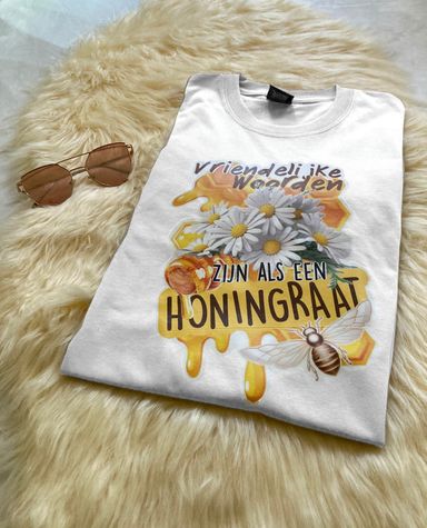  Vriendelijke woorden T-shirt Wit 