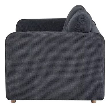 Sofácama Futón Sillón Reclinable Colchonado Matrimonial Eke Color Negro Diseño De La Tela Lisa