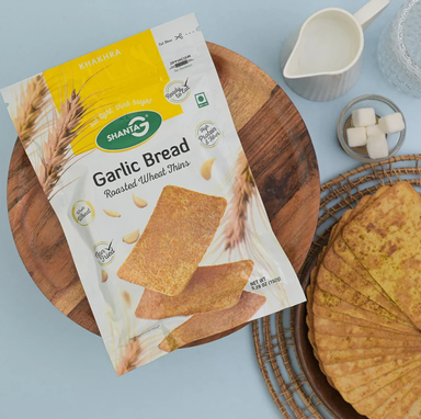 Shanta G Wheat Thins Garlic Bread 150 G Pouch